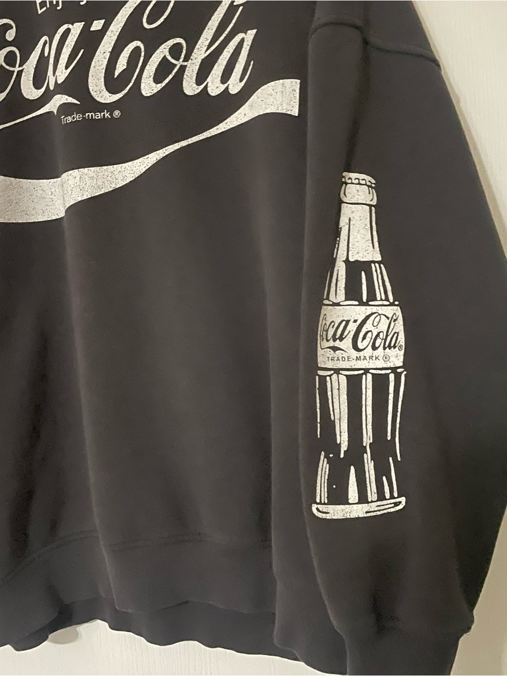 Coca Cola Black Logo Crewneck Sweater - Picture 2 of 4